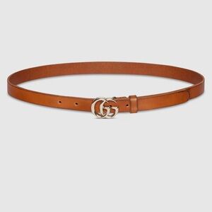 Gucci Tan Leather Belt with Gold Buckle